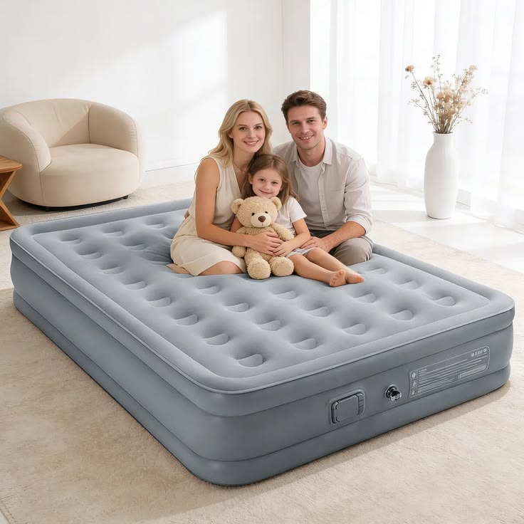 Portable Travel-friendly Inflation Air Sofa Bed with a Rechargeable Pump