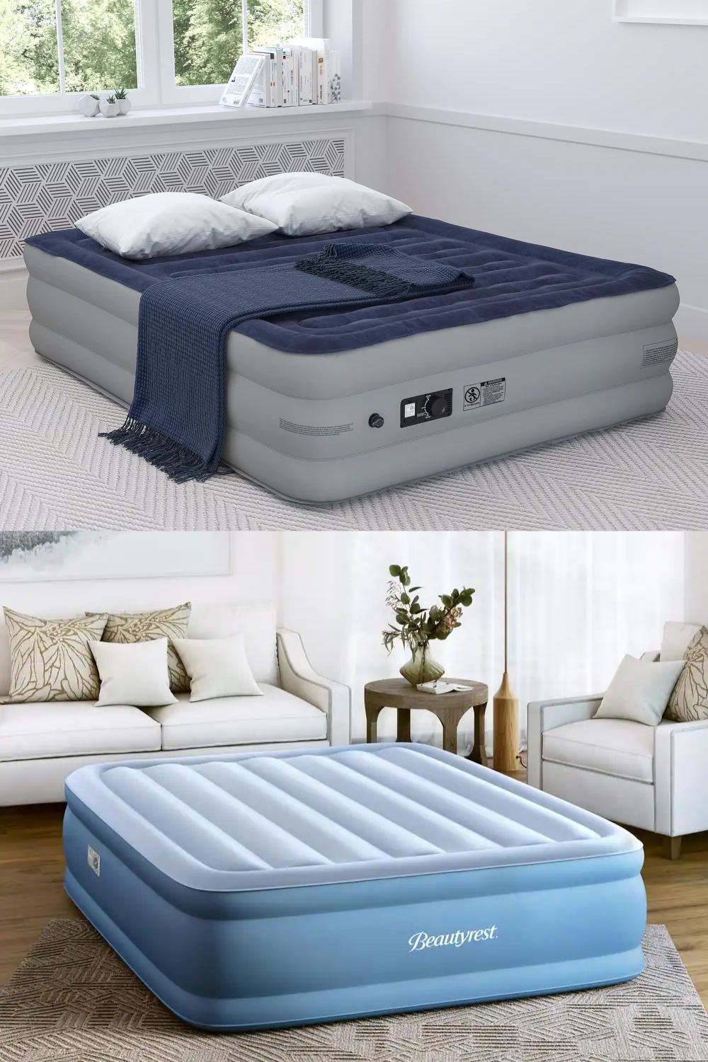Portable Travel-friendly Inflation Air Sofa Bed with a Rechargeable Pump